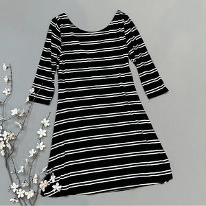 LUMIERE black white striped dress, S.